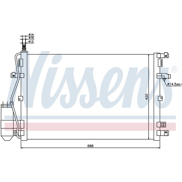 Nissen Nissens Condenser, 94937 94937 - main